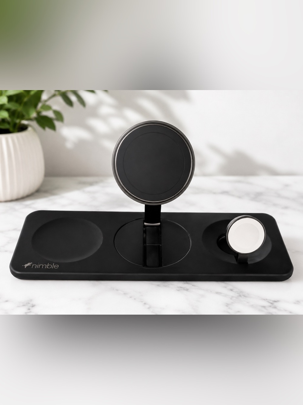 Nimble Podium 3-in-1 Wireless Charging Station for iPhone, Apple Watch & AirPods